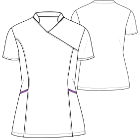 Moldes de confeccion para UNIFORMES Camisas Ambo enfermera 9075